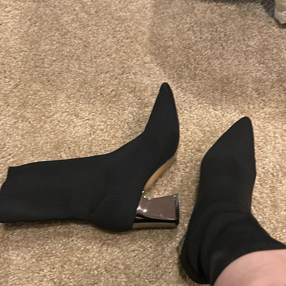 Zara Shoes - Zara Black Fabric ankle boot